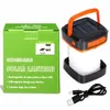 Lanterne de Camping à LED à énergie solaire lampe de tente de pêche en plein air chargeur solaire ou USB rechargeable pliable pour téléphone