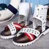 Sandals Fashion Summer Mens Korean Style Not Slip Splicced Vintage Zippers concis Outdoor mâle Taille décontractée 37-46 530 979
