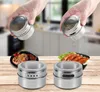 Gereedschap Magnetische Kruidenpot Set RU/EN Label Sticker RVS Basis Kruiden Container Organizer Peper Kruidenpot Spray Tin Inventaris Groothandel