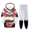 Les survêtements masculins EST GENSHIN IMPACT 3D COSPLAY Vêtements imprimés HARAJUCKU CHIMES SPARTS SPARTS POUR LES SECTIONS DE SPORTS HOMMES ET