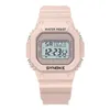 Zegarek panars biały cyfrowy zegarek dla mężczyzn kobiety sport unisex 30 m odporny na wodę światło PU pasek elektroniczny zegarki hect22