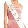 Wedding Decoration Bridal Shower Veil Team Bride To Be Satin Sash Balloon Bachelorette Party Girl Hen Supplies 220815