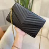 High Quality designer crossbody bags Female handbag caviar Chain wallets Ladies WOC messenger bag V-shaped quilted shoulder bag clutch Classic Womens card holders