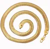 14K vergulde gouden Europese en Amerikaanse mannen ketens slangenbot 9 mm 24 "ketting