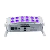 8PCS PAR LED BATTERIE WIFI DMXステージ12x18 RGBWA UV 6IN1 WIRELESS SLIM WALL WASHER LED 18Wディスコライトパーティー