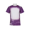 DHL clothing Sublimation Bleached Shirts Party Heat Transfer Blank Bleach Shirt Polyester T-Shirts US Men Women Supplies GJ0224