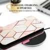Marble Leather Wallet Cases for iphone 13 pro max 12 mini 11 X XS XR Touch 7 /6 Rock Stone Holder Book slot card cover