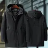 Hommes vers le bas hommes Parkas 2022 grande taille noir hiver veste hommes épais vestes décontractées coupe-vent chaud manteau hommes à capuche