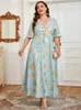 プラスサイズのドレス特大の大型マキシー2022女性サマーファッションエレガントなロングアバヤイスラム教会イブニングフェスティバル衣料品