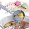 Nouvelle cuillère à soupe à long manche filtre de cuisine couleur unie passoire de cuisson en plastique couverts chauds