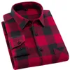 Casual shirts voor heren comfortabele flanel geruite shi plaid mannen regelmatig fit met lange mouwen mannelijke shirt katoenen vrije tijd topslui's