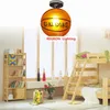 Hanger lampen bar club decoratie basketbal lamp bruin plafond moderne hangende armaturen kinderen kamer kinderpanda lichtpendendant