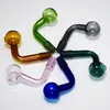 14mm Thick Glass Oil Burner Pipe Tobacco Bowl 30mm Big Ball Colorful Water Smoking Bong Adapter