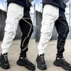 Pantalons pour hommes GODLIKEU Hommes Casual Cargo Loose Plus Size Striped Multi Pocket Sports Fitness Hip Hop Jogger Pantalon