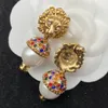 Street Fashion Women Earrings Luxury Designer Jewelry Pearl Lion Earring Ladies Ear Studs Retro High Quality Designers G Earrings 2208163D