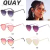 Lunettes de soleil de haute qualité Fashion Fashion Quay Heartbreaker Brand Design Traveling Sun Glasses For Gradient Lasies Eyewear Femme Muje8123062