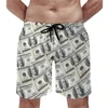 Short homme Dollar Benny Street US Money Board monnaie américaine hommes maillot de bain maillot de bain Polyester drôle maillot de bain homme