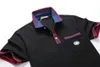 2022 Mens polo camicia di marca classica maglietta da uomo Designer tees ricamo manica corta estate risvolto striscia di colore solido petto lettera decorazione delle donne top M-3XL # 13