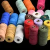 Garn 2Rolls/Set DIY Macrame Cord 3mm Cotton Rep 34 Färger Twisted Thread For Macames