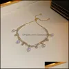 Bracelets de charme bijoux de mode de diamant de diamant pour femmes pour femmes filles français tempérament luxe Elega Dh43l