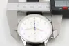 Rabatt weißes Zifferblatt limitierte Uhr Herren goldene Edelstahl-Zeiger-Armbanduhren Stahlgehäuse schwarzes Lederarmband Watches268P