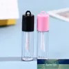 10pc 0.8ml DIY Tom läppstiftflaska Lip Gloss Tube Lip Balm Tube Container med lock Klar svart vit Kosmetisk provbehållare