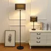 Table Lamps Nordic Floor Standing For Bedroom Lights Modern Lamp Double-layer Fabric Lampshade Home Deco Tall E27 LEDTable