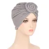 Women Solid Color Hair Loss Turban Cap Female Muslim Hat Bonnet Knot Head Cover Lady Headband Hair Accessories