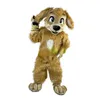 Halloween Brown Husky Dog Mascot Costume Högkvalitativ tecknad karaktärskläder kostym unisex vuxna outfit jul karneval fancy klänning