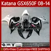 Owiewki dla SUZUKI KATANA GSX-650F GSXF650 GSXF-650 GSX650F 2008 2009 2010 2011 2012 2013 2014 karoseria 120 nr 43 GSX 650F GSXF 650 08 09 10 11 12 13 14 korpus srebrny czarny