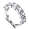 Bijoux nouvelle bague en argent Sterling S925 sertie de 5A zircon plein de diamants simples femmes portent une bague en diamant imitation bracelet313D
