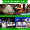 Utomhus Solar Light 412 LED Motion Sensor Ljus Vattentät solljus Powered 3 Mode Street Wall Lamp för Garden Patio Dekoration