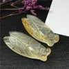 Hanger kettingen natuurlijke agaat chalcedony gouden cicada weet paar