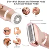 Professional 2 in 1 Women Epilator Electric Razor Hair Removal Painless Face Shaver Bikini Pubic Hair Trimmer Home Use Machine 220323