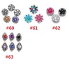 Strumenti di artigianato domestico Braccialetti Braccialetti Pulsante Snap Button Rhinestone Miscelati Fit per bottoni Noosa Collana in pelle Accessori fai -da -te zc1104