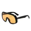 Sunglasses Super Celebrity Large Oversized Goggles Retro Brand Designer One Piece Tom Sun Glasses Female Men 2022 Big Square Eyewear UV400Su