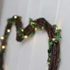 2m / 3m / 5m / 10m blanc chaud blanc minuscule feuille verte corde garland holiday cuivre firets fées lumières pour la fête de Noël mariage mariage