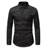 Men's Casual Shirts 2022 Fashion Cotton Long Sleeve Shirt Men Prints Slim Fit Male Social Business Black Red Dress S-2XL