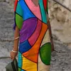 Kadınlar Zarif Çiçek Baskı Elbise Yaz Yarım Kollu Diz Uzunluğu Günlük Ofis Plaj Elbiseleri Vestidos 220601