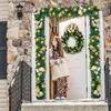 Dekorativa blommor kransar 2,7 m julled rotting krans girland ljus blomma remsa ornament dörr hem dekorationer dekorativ