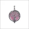 Pendentif Colliers Pendentifs Bijoux 16 Designs Médaillon Tournesol Arbre De Vie Éléphant Huile Essentielle Diffuseur Collier Charmes Pour Faire Dro