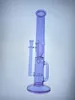 水ギセルグラスパープルCFLボンリサイクル14mmジョイント喫煙パイプオイルリグ16インチ