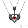 Pendant Necklaces Mtilayer One Arrow Pierced Necklace Stones Heart For Women Girls Party Jewelry Gifts Drop Delivery 2021 P Ffshop2001 Dhcns