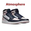 Boots Patent Sneakers élevés 2022 MENS 1 1S Chaussures de basket-ball High Dark Mocha Twist Pine GR