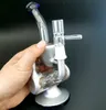 Hassas tasarım 10 inç gümüş kalın cam su bong nargile mavi taban yağı ile dab kuleleri sigara boruları