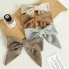 Bohemian Women Linen Big Bowknot Barrette Fashion Simple Hair Clips Femme Hair Accessories