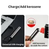 Newest Oil Electric Dual-use Nunchaku Flint Lighter Recharge Inflated Fingertip Decompression Artifact Creative Kerosene Lighter Gift Gadgets