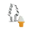 Stainless Steel Cookie Cutter Mold Ice Cream Shape Biscuit Mould DIY Fondant Pastry Decorating Baking Tools