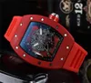 2022 Mode Heren Skeleton Rubber Horloge Automatisch Uurwerk Mannen Beroemde Designer Heren Sport Horloges Montre De Luxe Horloges261V