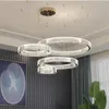 Lampes suspendues Moderne De Luxe Cristal Led Lampe Villa Escalier Dimmable Foyer En Acier DropLight Suspendre Lamparas LuminairesPendentif